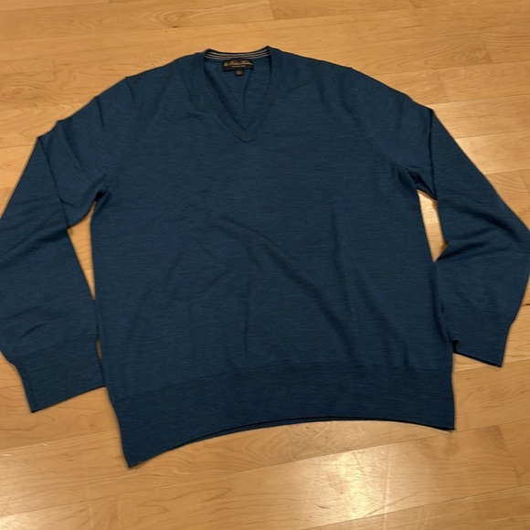 Brooks Broth Merino Wool V-Neck Sweater - Picture 3 of 5